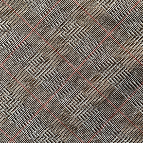 Vintage 80s 90s plaid skirt in tan, brown and red Burberry style print. - Picture 6 of 6